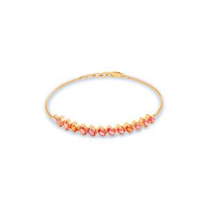 Orange Sapphire Studded  Bracelet