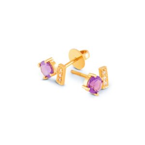 Pink Sapphire and Diamonds Studded Earstuds