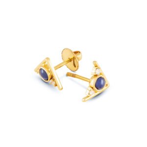 Blue Sapphire and Diamonds Studded Earstuds