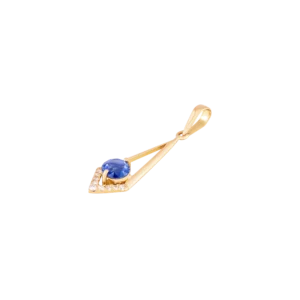 Blue Sapphire and diamonds studded Pendant