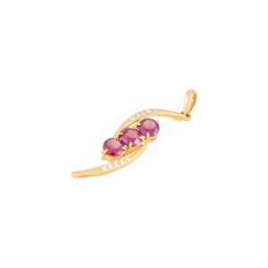 Rose Garnet Studded Pendant