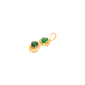 Tsavorite Garnet and White Topaz Studded Pendant