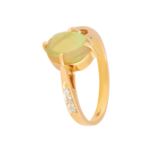 Opal and White Topaz Studded Ring